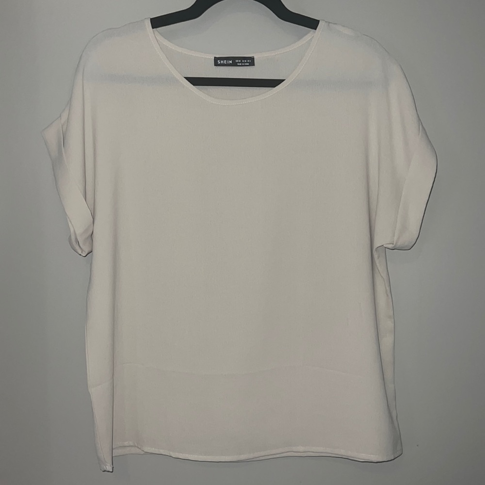 SHEIN cream blouse